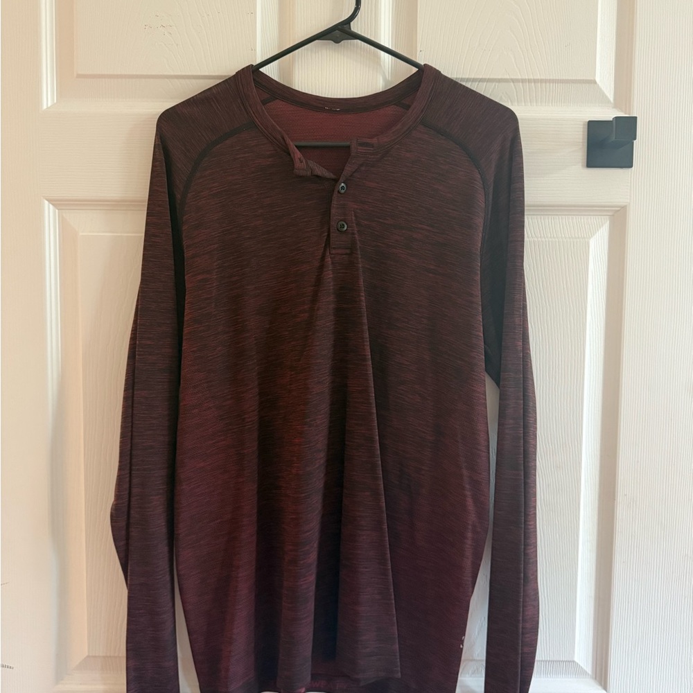 lululemon athletica Maroon Long Sleeve Henley